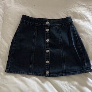 PacSub Bullhead Dark Denim Mini Skirt